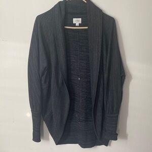 Wilfred Charcoal Open-Front Cardigan